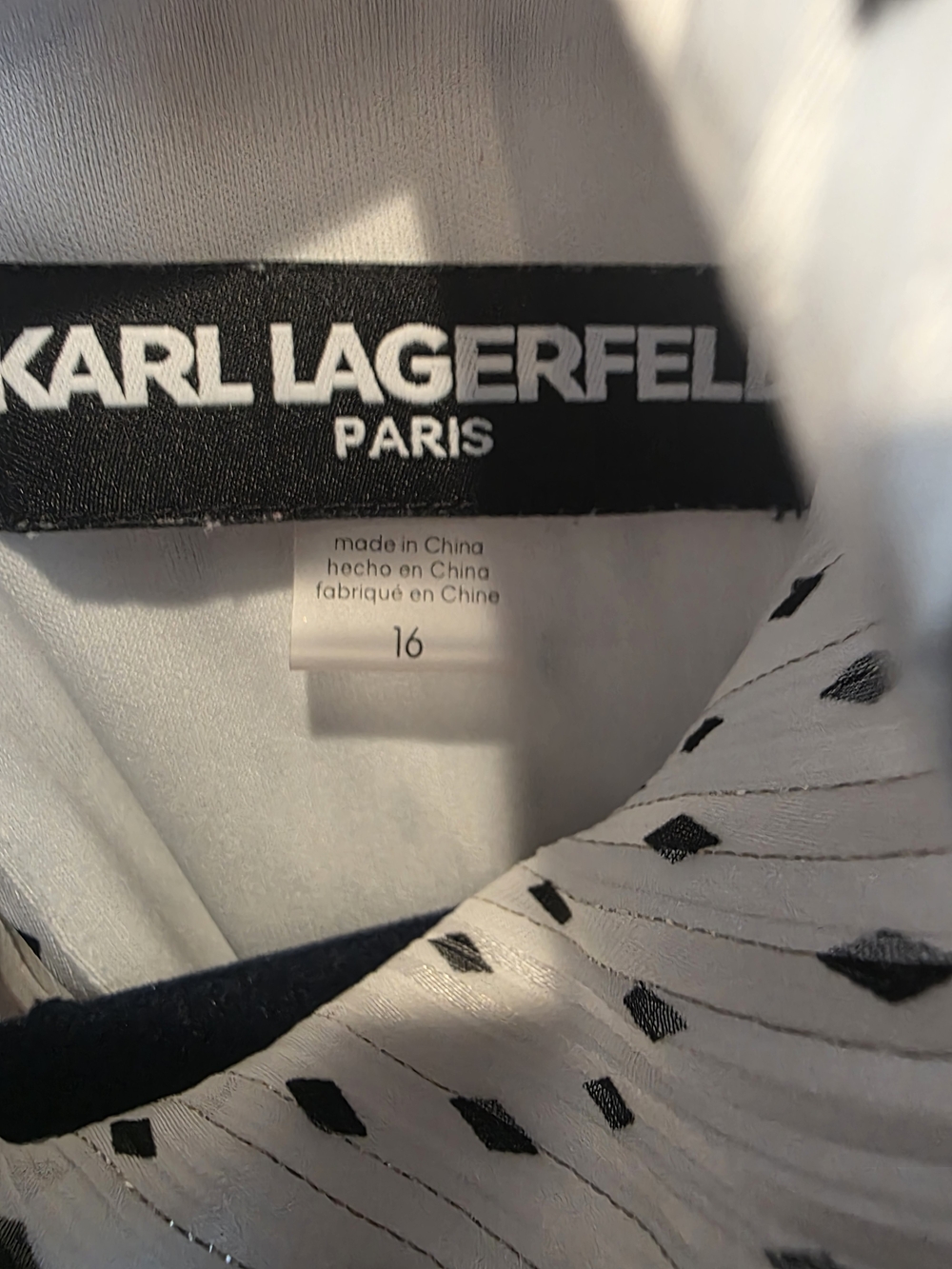 Karl Lagerfeld White Maxi Halter Dress with Black Accents - Picture 2 of 7